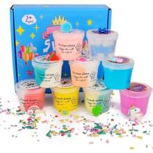 9 Pack Slime Kit Box Including Butter Cloud Slime Girls Boys, Party Favors Non-Sticky Stress Relief Toy Kids,Birthday,Party Gifts,Squeeze Toy - 9包裝史萊姆盒 - 查看 4