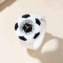 可爱足球图案石英儿童卡通拍击手表