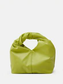 4-Color Casual Handbag - Green, White, Black, Brown, With Magnetic Snap, Adjustable Shoulder Strap And Polyester Lining, Suitable For Daily Use, Simple Design, Durable Handle, Handbag