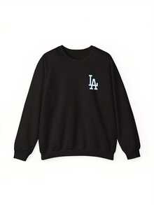 Los Angeles Dodgers Crewneck Sweatshirt, World Series Fan Apparel, Long Sleeve - màu đen - Xem 1