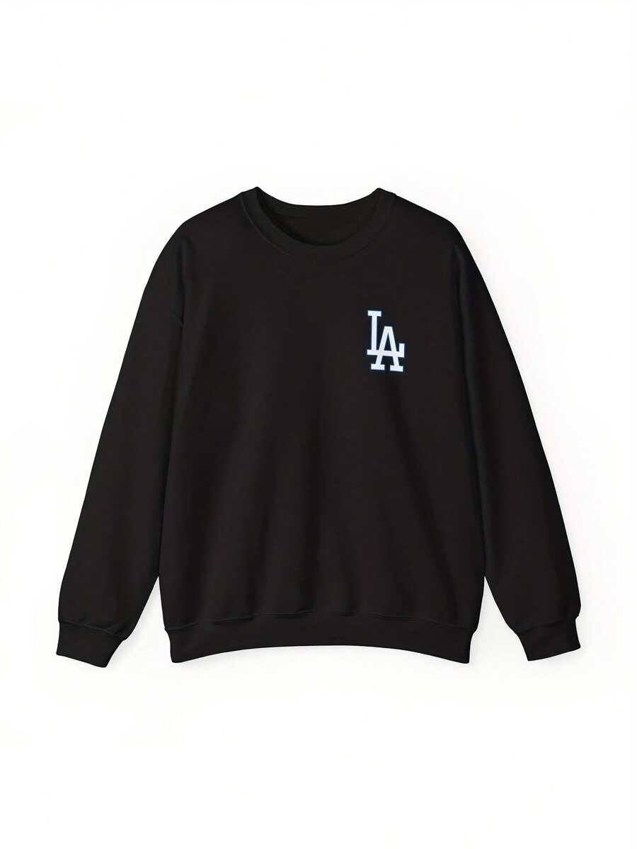 Los Angeles Dodgers Crewneck Sweatshirt, World Series Fan Apparel, Long Sleeve - màu đen - Xem 1