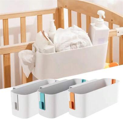 1pc Bedside Storage Rack, Organizer Basket, Dormitory Bedside Storage Basket, Hanging Basket, No-Drill Bedside Storage Rack, Desktop Storage Box Organizer