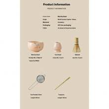 5pcs Japanese Matcha Set, Includes Matcha Whisk Holder, Bamboo Whisk, Bowl With Spout, Stainless Steel Tea Powder Sifter, Bamboo Tea Scoop, Suitable For Matcha, Great Gift For Matcha Lovers