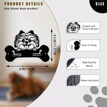 1 Piece Iron Bome Small Hook, Black Cute Dog Hook, Bathroom Towel Hook Kitchen Utensil Hook Bedroom Coat Hook, Hanging Key At The Entrance