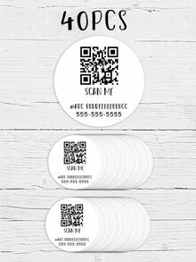 40pcs/80pcs/70pcs/140pcs QR Code Business Stickers, Scan Me, Business Stickers, Vendor Sticker, Website Stickers, Social Media Label, Wanna Date Me Stickers, Labels