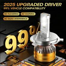 Heyword 2pcs Upgrade 9005/HB3 9006/HB4 H7 H11 H4 H1 LED Headlight Bulbs High Low Beam CANBUS 2800000LM 500% Brighter 6000K Plug-N-Play Fan