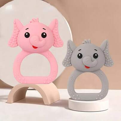 Silicone Teething Toys, Cartoon Animal Design For Chewing & Grasping, Suitable As Halloween, Thanksgiving, Christmas, Easter Gifts, Baby Birthday Presents