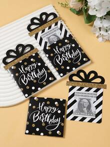 3个生日快乐红包，黑金主题生日派对红包，生日现金礼包，现金盒，宝宝一周岁生日礼物包装卡，一周岁生日礼物包装用品，生日红包，生日派对小礼物，生日装饰，生日派对用品，生日派对装饰品，派对礼物 - 黑金生日 - 查看 8