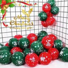 Assorted Festive & Romantic Latex Balloons Set, Excluding Air Pump Including Christmas - Themed And Heart - Shaped Styles, For Holiday & Celebration Events