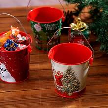 Cubo de almacenamiento creativo navideño, cubo de almacenamiento multiusos, cubo decorativo de muñeco de nieve navideño, adecuado para decoración y almacenamiento de muñecos de nieve, Feliz Navidad