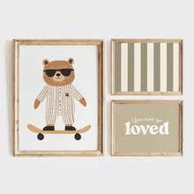 1 件装裱/帆布墙画，儿童房墙面装饰画，墙面装饰套装，儿童房装饰，游戏室艺术，儿童房艺术，男孩房艺术，教室艺术，家居装饰，装裱墙画，装裱墙面装饰，房间装饰，家居装饰，墙面装饰 - 彩色 - 查看 1