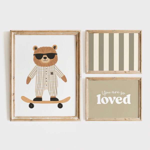 1pc Framed/Canvas Wall Art, Children's Room Wall Decor Painting, Wall Decor Set, Kids Room Decoration, Game Room Art, Children's Room Art, Boys Art, Classroom Art, Home Room Decor, Framed Wall Art, Framed Wall Decor, Room Decoration, Home Decor, Wall Decoration