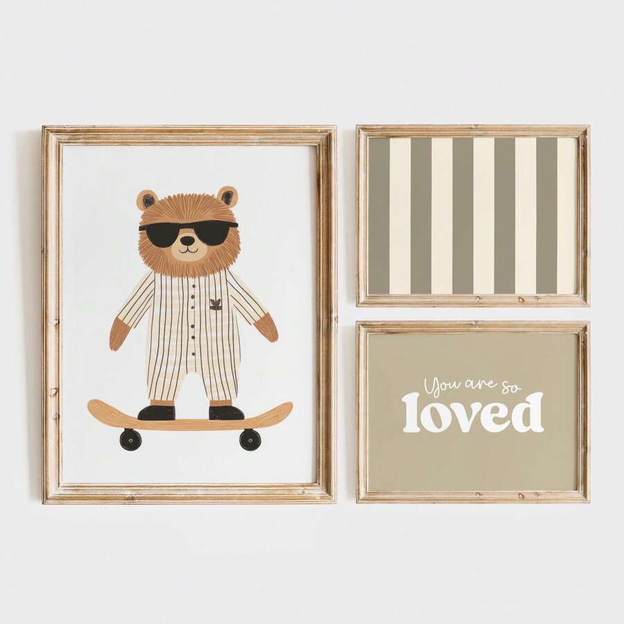 1 件装裱/帆布墙画，儿童房墙面装饰画，墙面装饰套装，儿童房装饰，游戏室艺术，儿童房艺术，男孩房艺术，教室艺术，家居装饰，装裱墙画，装裱墙面装饰，房间装饰，家居装饰，墙面装饰 - 彩色 - 查看 1