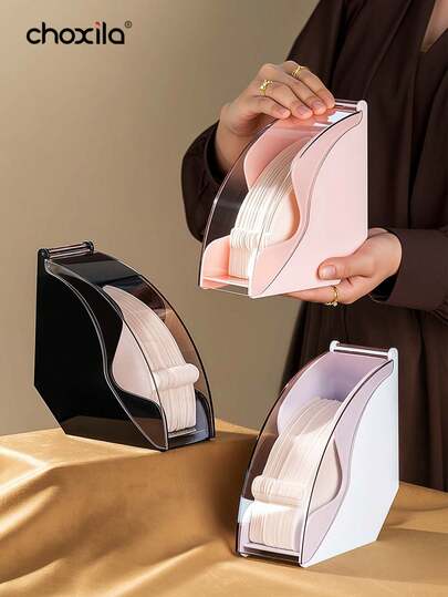 choxila 1pc Coffee Filter Holder, Coffee Filter Storage With Dustproof Cover, Coffee Filter Paper Dispenser Rack, Coffee Filter Box For Coffee Shop, Home, Office, Capacity Of 200pcs Cone Coffee Filters