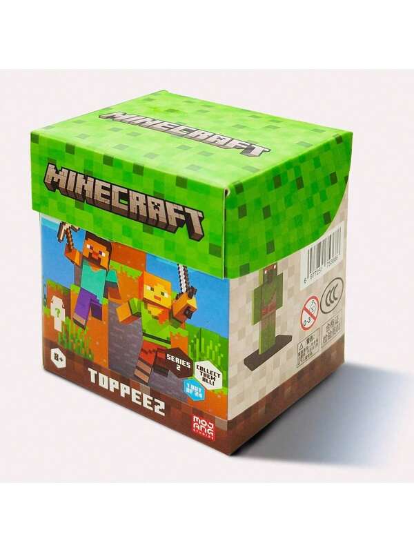 Hasbro (1PC)Minecraft Toppeez Series 2 Blind Box Single Set Official Licensed Collectible Figure Birthday Gift For Kids Display Model Party Favor