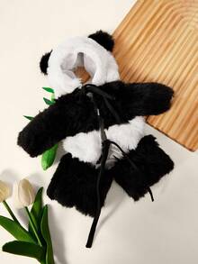 PETSIN 1 件温暖可爱熊猫宠物猫服装趣味带帽小型犬小猫衣服轻便可调节猫外套猫适合中小型犬猫吉娃娃幼犬宠物节日装扮服装 - 彩色 - 查看 3