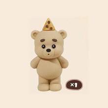38pcs/Set Dark Light Brown Bear Cake Topper Khaki Light Brown Dark Brown Gold Foam Ball Cake Decoration, Suitable For Baptism Gender Reveal Party Birthday Party Suitable Wedding New Year Christmas Party Cake Decoration - Multicolor - View 9