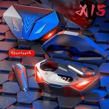 TWS 游戏耳塞无线蓝牙耳机带麦克风重低音音频定位 9D 立体声音乐 HiFi 耳机适合游戏玩家 - 彩色 - 查看 2
