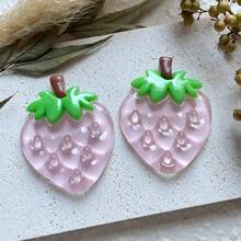 2 piezas/4 piezas Imán de nevera de fresa grande y lindo de resina, decoración estética kawaii para la cocina, la nevera, el escritorio de la oficina, la pizarra, el dormitorio y el casillero, un regalo divertido para amigos y amantes de la comida