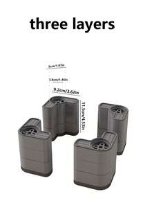 1件装洗衣机底座家具增高脚垫滚筒洗衣机脚垫冰箱防滑减震脚支架带可调高度垫