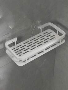 Adhesive Shower Caddy Set, One-Piece With Hooks, No Drilling Required, Wall-Mounted Rust-Proof Premium Storage Rack For Bathroom, Kitchen, Organizer, Shelf Bathroom Accessories - Multicolor - View 8