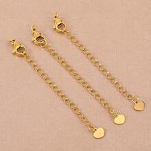 10pcs/Pack Stainless Steel Extender Chain With Lobster Clasp, 7.5cm Length X 0.3cm Width, Gold & Silver Color, Suitable For DIY Bracelets, Anklets, Necklaces