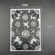 3D Plastic Embossing Folder Template Stereoscopic Sunflower Texture 5x7 Inch For Card Making DIY Scrapbooking Paper Crafting Handmade Crafts Scrapbooking Arts Supplies Scrapbook Decor - 預設 - 查看 4