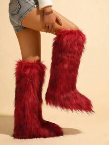 2025 Autumn/Winter New High Boots & Over-The-Knee Snow Boots, Warm Faux Fur Lined, Fashion Boots