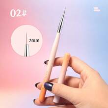 New 1pc Metal Rod Gradient Nail Art Brush Set Colouring Brush Large Square Round Light Therapy Brush Halo Brush