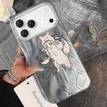 Funda para phone con diseño de orejas adorables. Fabricada con TPU y malla, resistente a caídas. Compatible con phone 17, 16, 15 y 14. 13, 12, 11 Pro Plus. - Colores mixtos 1 - Ver 5