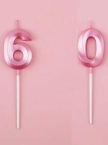 1 件贝壳形状生日蜡烛，数字 0-9 蜡烛，适用于生日派对蛋糕装饰，返校情人节 - 粉色 - 查看 24