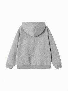 Balabala BalaOne Tween-Mädchen Coral Fleece Jacke 2025 Winter, warme Oberbekleidung - Hellgrau - Übersicht 5
