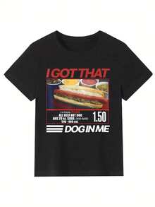 Camiseta Retro Divertida "I Got That Dog In Me" Hotdog con $1.50/Hot Dog $5.00/Hot Dog $10.00/Estampado de Hot Dog - Unisex 100% Algodón Vintage Streetwear para Hombres y Mujeres (S-XXXL) - Regalo Divertido para Amantes, Ajuste Casual - Blanco - Ver 7