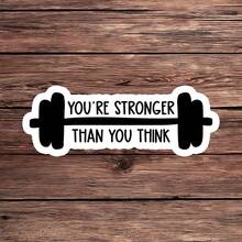 1 PIEZA Pegatina "Eres talla grande fuerte de lo que crees", calcomanía motivacional para gimnasio y entrenamiento, cita inspiradora de vinilo para portátil, botella de agua, vaso, regalo de fitness, pegatina de parachoques con mentalidad positiva, accesorio resistente e impermeable - Multicolor - Ver 11