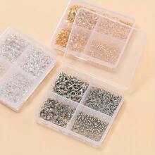 1盒金色圆环、龙虾扣、隔珠、压接珠，DIY珠宝制作材料，多功能工艺品 | 工艺材料，珠宝制作用品 - J62 - 查看 5