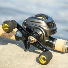 Baitcasting Reel, Fishing Reel, Magnet Braking System, 17.6 LB Max Drag, 7.2:1 And 6.3:1 Gear Ratio