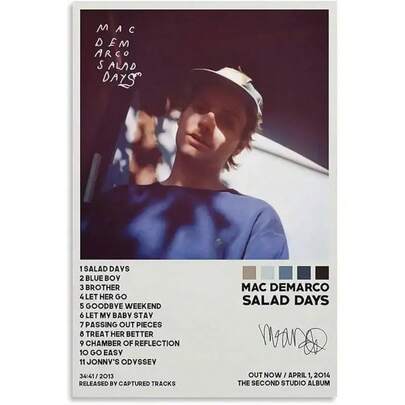 Póster del álbum musical Salad Days de Demarco Kbuys, impresiones en lienzo para decoración de pared y estética de la habitación en Decentraland