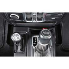 YOCTM - Caja de almacenamiento lateral para consola de cambios para JL JLU Rubicon Sport Sahara Gladiator JT 2018-2024, accesorios interiores, color negro para 4 puertas - Bandeja de agarre - Ver 2
