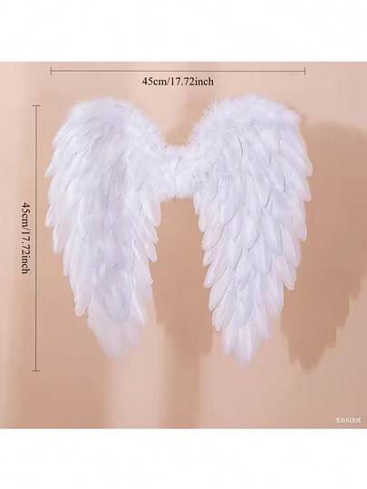 One Role-Playing Angel Wing Costume, With A Sexy Backless Decorative Design. Artificial Feather Wings Are Suitable For Festival And Party Props