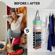 Multi-Pocket Wall Mounted Storage Hanging Bag, Household Wardrobe Clothes Pants Organizer Bag, Dorm Room Storage