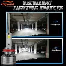 Heyword 2 件 12V 6500K 超亮 2300000LM LED 汽车大灯灯泡，带 CANBUS、即插即用 CSP 技术、即时全照明、紧急响应、3000+ 流明，兼容 9005/HB3 9006/HB4 H11 H4 H7 H1（适合） - H1 - 查看 6