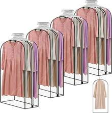 ¡RecomendadoBolsas para Ropa Colgante para 50 prendas, JASUVII Juego 4 Fundas ropa armario de 60x102x25.5 cm, Fundas Ropa Antipolvo para guardar trajes, vestidos, abrigos y chaquetas¡Top de Temporada - 1 - Ver 1