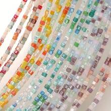 100 piezas de cuentas de cristal de vidrio austríaco AB de 8 mm, accesorios de joyería hechos a mano DIY - chaflán achatado - Ver 12