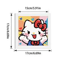 Sanrio Hello Kitty 5D DIY Diamant Malerei Set mit Kristall Strass Dekoration, Paar Handgemachtes Kunst Gemälde Geburtstagsgeschenk