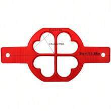 Silicone Pancake Mold, Cake Mold, Flip Pancake Mold, Non-Stick Silicone Egg Ring Mold, Reusable Egg Cooking Mold, Perfect Fried Egg Mold And Pancake Ring Kitchen Baking Accessories - Red - View 14