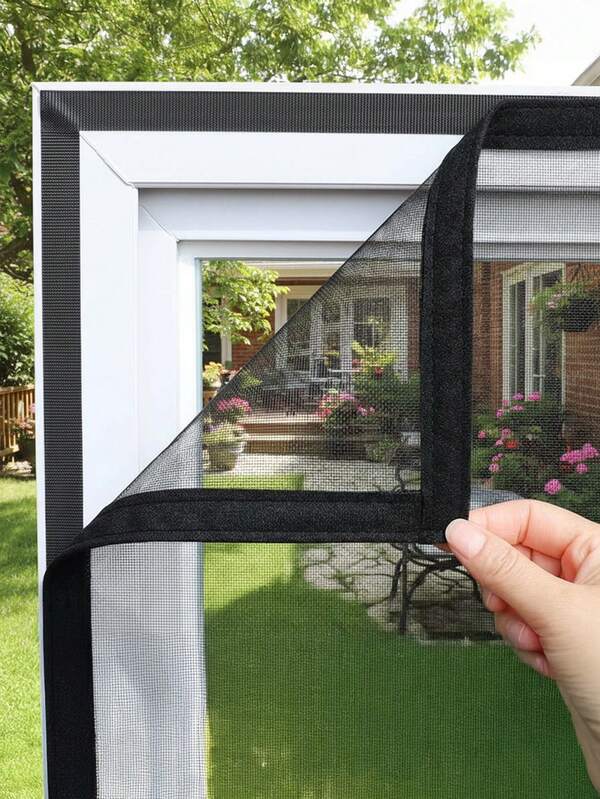 Black Window Screen Mesh – Breathable & Lightweight, Easy Install & Remove, Durable Cuttable Design, Versatile Mosquito Protection For Cozy Homes