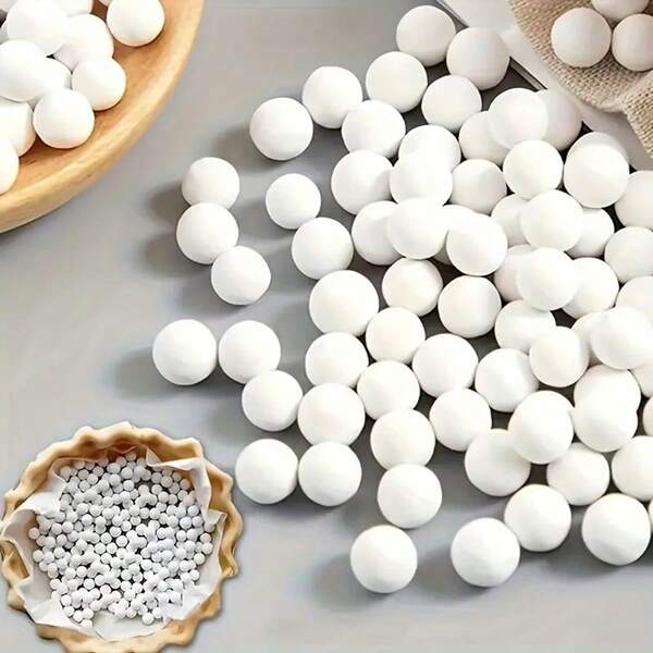Ceramic Pie Weights Reusable 8-10mm Baking Beans Pie Crust Weights Natural Ceramic Stoneware For Blind Baking Easy To Use Prevents Shrinking, Puffing, Bubbling Individual Weighted Balls