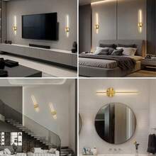 1/2 piezas Lámpara de pared, decoración de pared para fondo de TV, lámparas para dormitorio, lámpara para sala de estar, lámpara para sala de estar, lámpara de pared moderna con control remoto, lámpara de tira larga - Batería recargable de alta capacidad, recargable tipo C de 50 cm, instalación magnética, regulable y ajustable de temperatura de color, perfecta para dormitorio, decoración de pared, estudio, sala de estar, decoración del hogar, regalos festivos y luz de escalera