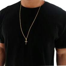 Corrente Cordão Masculino Ouro 18k Cartie fina 2mm Banhado 60cm 70cm 80cm - Dourado - Visão 3