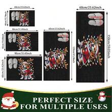 1 pieza /2 piezas Alfombra antideslizante para baño con estampado de perro, alfombra antideslizante de fibra súper, imitación de cachemir absorbente y de secado rápido, adecuada para puertas, baños, cocinas y otras ocasiones, lavable a máquina, antideslizante, decoración diaria, se puede regalar - Multicolor - Ver 3